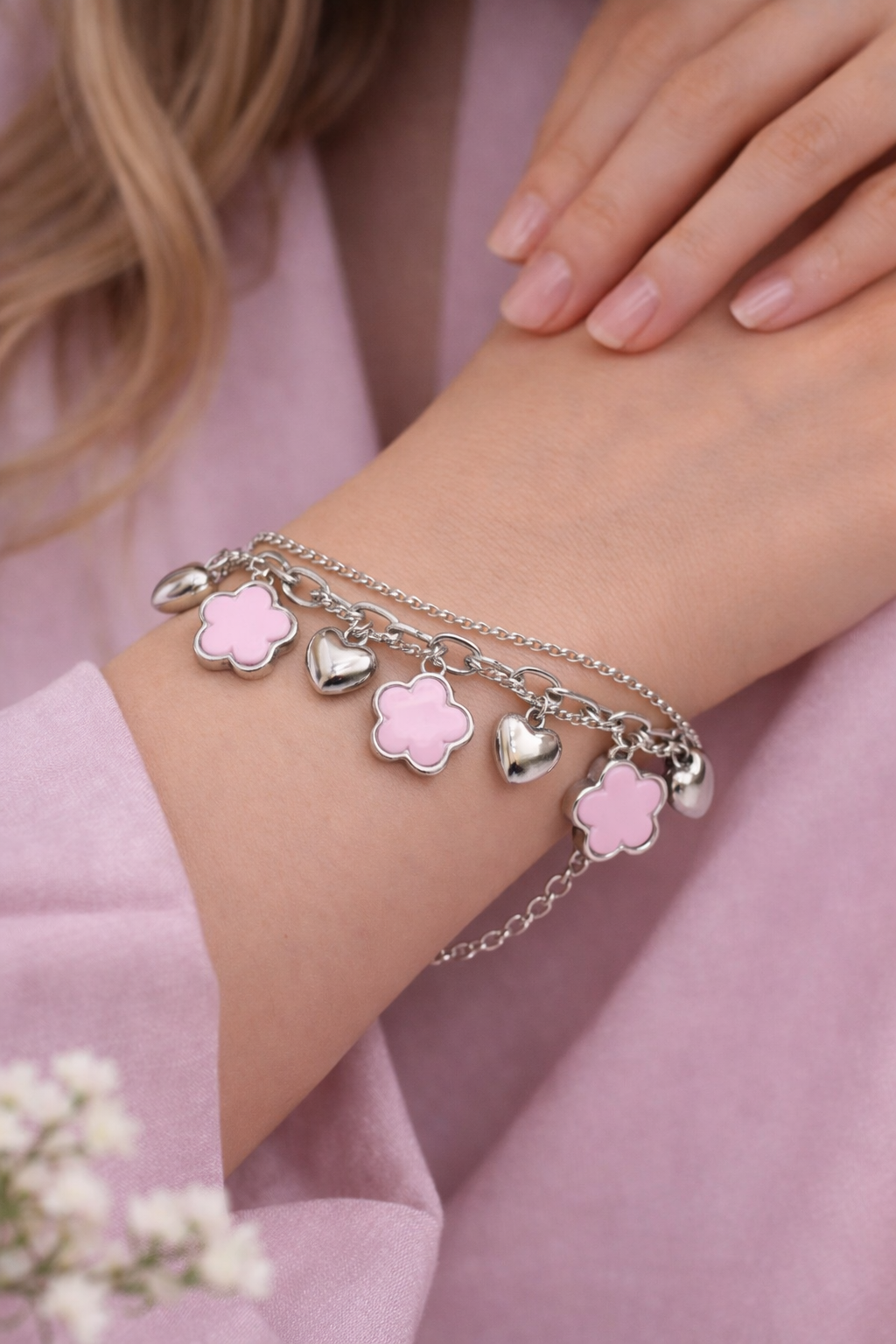 Armband Clover heart
