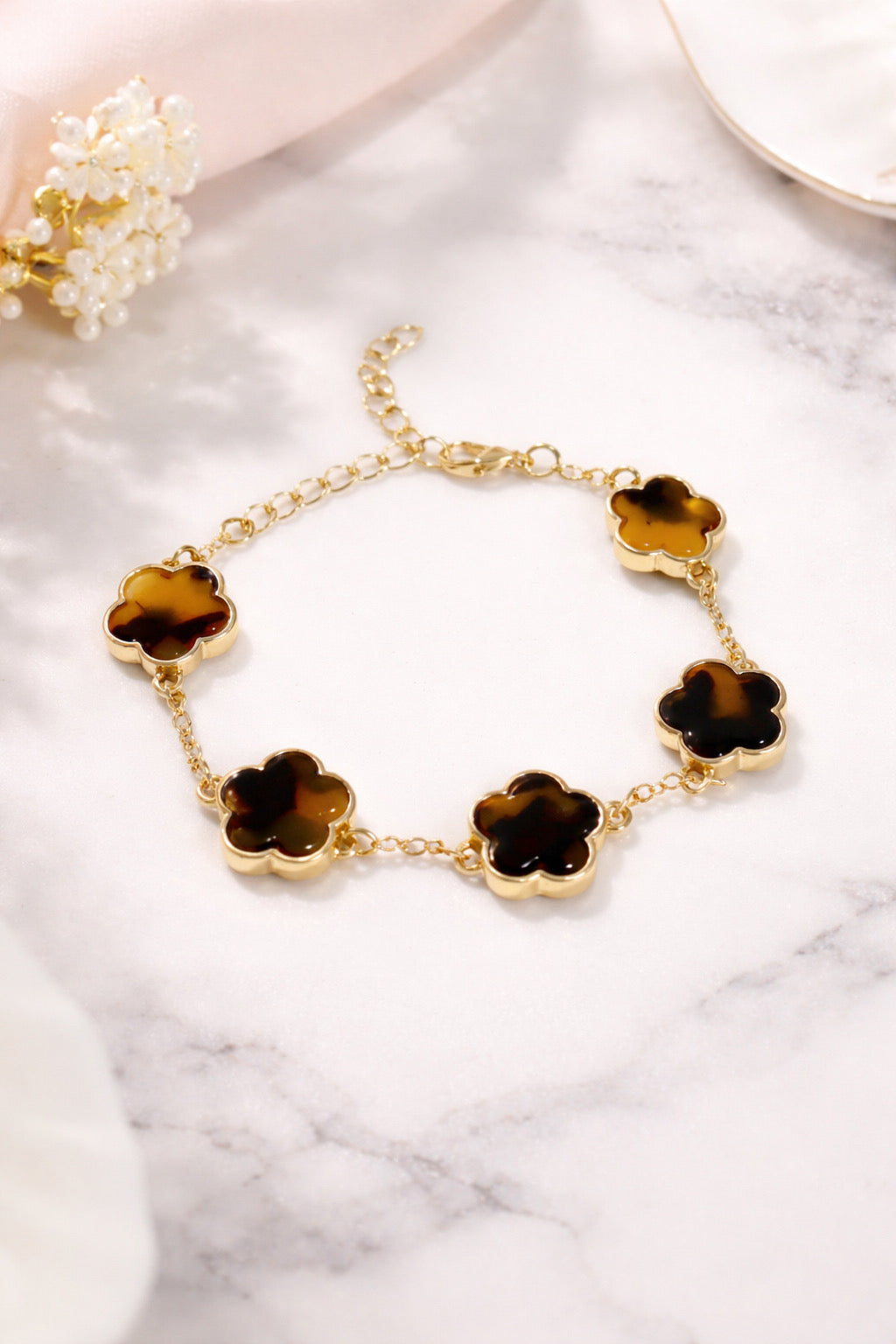 Armband klaver panter